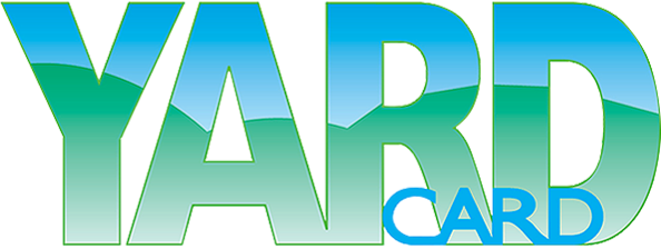 YARD CARD logo with gradient colors